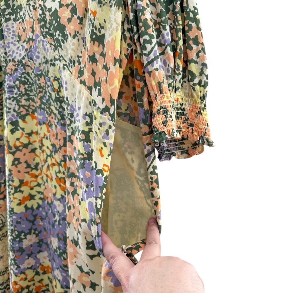 Rails Roma Gardenia Romantic Floral Lightweight V-Neck Mini Dress Size Medium - Picture 7 of 15